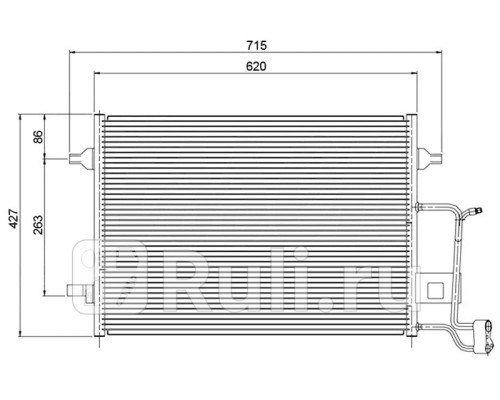 ST-AD04-394-A0 - Радиатор кондиционера (SAT) Audi A6 C5 (1997-2004)