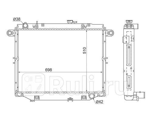 TY0009-100 - Радиатор охлаждения (SAT) Lexus LX 470 (1998-2007)