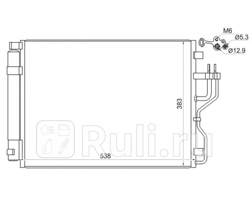 ST-HY14-394-A0 - Радиатор кондиционера (SAT) Hyundai ix35 (2010-2013)