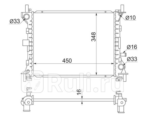 FD0002 - Радиатор охлаждения (SAT) Ford Focus 1 (2001-2005)
