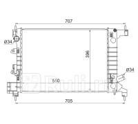 CV0011 - Радиатор охлаждения (SAT) Chevrolet Aveo T300 (2011-2015)