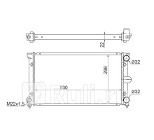 SG-VW0001 - Радиатор охлаждения (SAT) Volkswagen Passat B3 (1988-1993)