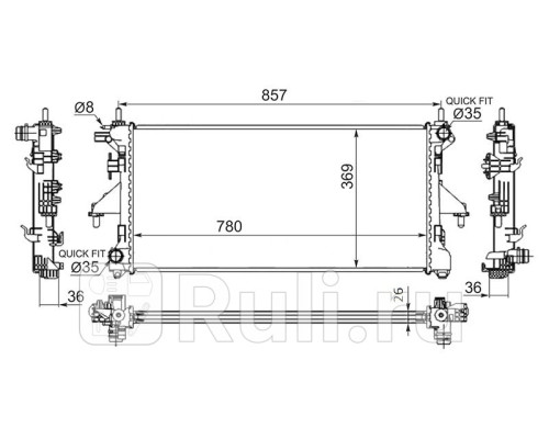 PG0009-06-1 - Радиатор охлаждения (SAT) Fiat Ducato 250 (2006-2014)