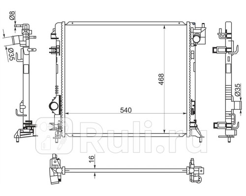 NS0013-J11 - Радиатор охлаждения (SAT) Nissan Qashqai j11 (2013-2021)