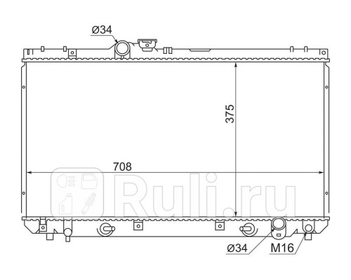 TY00055 - Радиатор охлаждения (SAT) Toyota Altezza (1998-2005)