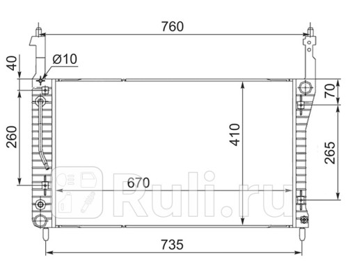 CH0004-2.0D - Радиатор охлаждения (SAT) Opel Antara (2006-2017)