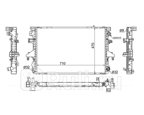 VW0009-1 - Радиатор охлаждения (SAT) Volkswagen Transporter T5 (2003-2009)