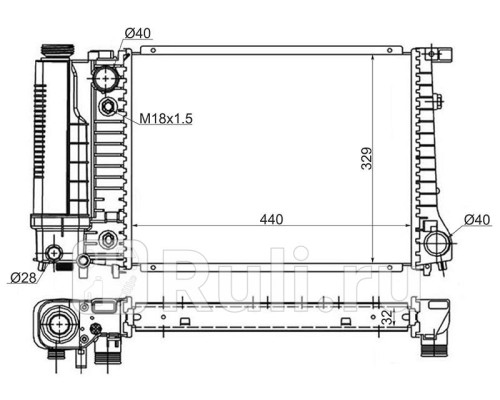 BW0003 - Радиатор охлаждения (SAT) BMW E30 (1982-1990)