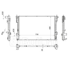 FD0012-1 - Радиатор охлаждения (SAT) Ford Explorer 5 рестайлинг 2 (2017-2019)