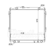 TY0008-J95 - Радиатор охлаждения (SAT) Toyota Hilux Surf 3 (1995-2002)