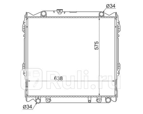 TY0008-J95 - Радиатор охлаждения (SAT) Toyota Hilux Surf 3 (1995-2002)