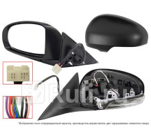 ST-TYL5-940-C2 - Зеркало левое (SAT) Toyota Camry 40 рестайлинг (2009-2011)