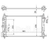 CH0006-D - Радиатор охлаждения (SAT) Chevrolet Cruze (2009-2015)