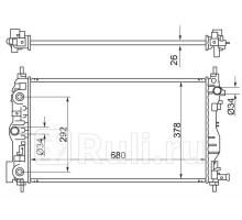 CH0006-D - Радиатор охлаждения (SAT) Chevrolet Cruze (2009-2015)
