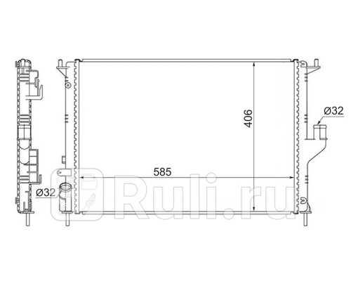 SG-RN0002-08-1-R - Радиатор охлаждения (SAT) Renault Duster (2010-2015)
