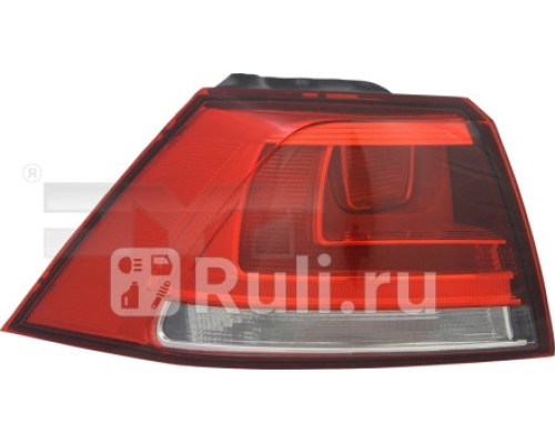 11-C380-01-2B - Фонарь левый задний в крыло (TYC) Volkswagen Golf 7 (2012-2020)