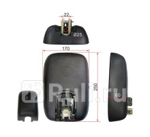 SL-1693 - Зеркало левое/правое (1 шт.) (SAT) Toyota Coaster (2001-2016)