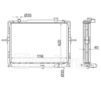 KI0007-2 - Радиатор охлаждения (SAT) Kia Bongo PU (2004-2012)
