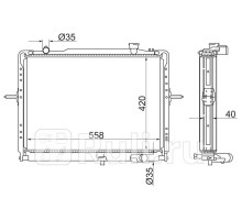 KI0007-2 - Радиатор охлаждения (SAT) Kia Bongo PU (2004-2012)