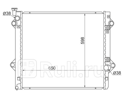 TY0009-120-4.7-3R - Радиатор охлаждения (SAT) Toyota Land Cruiser Prado 120 (2002-2009)