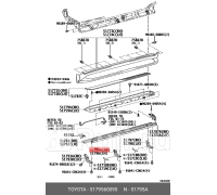 51795-60090 - Кронштейн подножки правый (TOYOTA-LEXUS) Toyota Land Cruiser 200 (2007-2012)