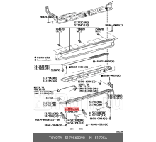 51795-60090 - Кронштейн подножки правый (TOYOTA-LEXUS) Toyota Land Cruiser 200 (2007-2012)