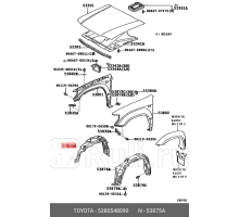 53805-48090 - Подкрылок передний правый (TOYOTA-LEXUS) Lexus RX (2008-2012)