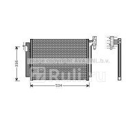bw5281d - Радиатор кондиционера (AVA) BMW X5 E53 (1999-2003)