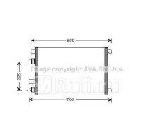 rta5305 - Радиатор кондиционера (AVA) Renault Megane 2 (2002-2006)