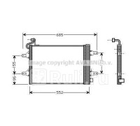 saa5007d - Радиатор кондиционера (AVA) Skoda Fabia 1 (1999-2007)