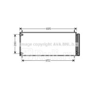 to5406d - Радиатор кондиционера (AVA) Toyota Auris (2006-2010)