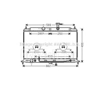 ka2078 - Радиатор охлаждения (AVA) Kia Rio 2 (2005-2011)