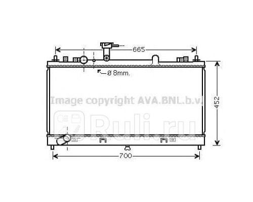 mz2224 - Радиатор охлаждения (AVA) Mazda 6 GG (2002-2008)