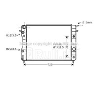 ola2202 - Радиатор охлаждения (AVA) Opel Omega B (1994-1999)