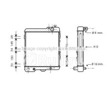 ai2038 - Радиатор охлаждения (AVA) Audi 90 B2 (1984-1987)