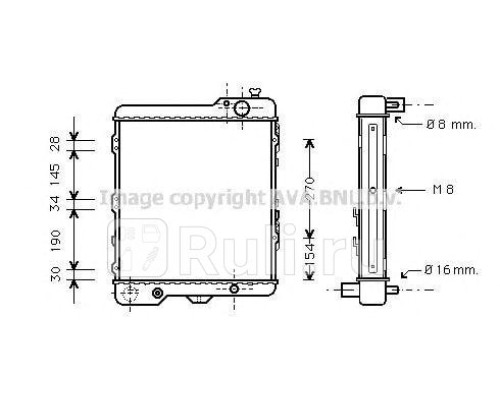 ai2038 - Радиатор охлаждения (AVA) Audi 90 B2 (1984-1987)