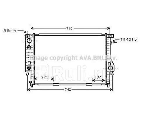 bw2145 - Радиатор охлаждения (AVA) BMW E32 (1986-1994)