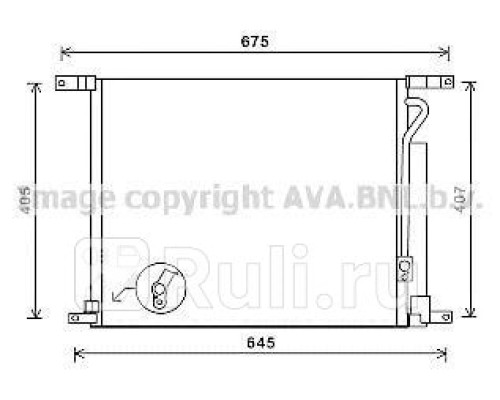 dwa5139d - Радиатор кондиционера (AVA) Chevrolet Aveo T255 (2008-2011)