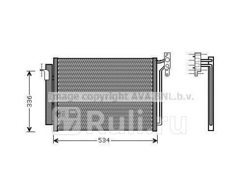 bw5281d - Радиатор кондиционера (AVA) BMW X5 E53 рестайлинг (2003-2006)