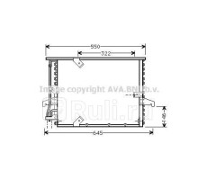 BW5180 - Радиатор кондиционера (AVA) BMW E36 (1990-2000)