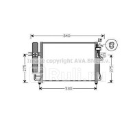 HY5090D - Радиатор кондиционера (AVA) Hyundai Getz (2002-2005)