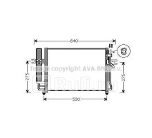 HY5090D - Радиатор кондиционера (AVA) Hyundai Getz (2002-2005)