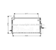 DW5044 - Радиатор кондиционера (AVA) Daewoo Matiz (1999-2001)