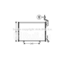 FD5444 - Радиатор кондиционера (AVA) Ford Fiesta 6 (2008-2019)