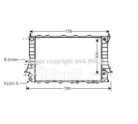 AIA2078 - Радиатор охлаждения (AVA) Audi 100 C3 (1982-1991)