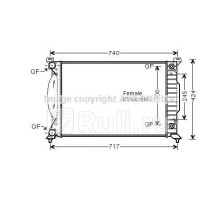AI2202 - Радиатор охлаждения (AVA) Audi A4 B5 (1994-1999)