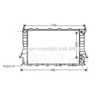 AIA2084 - Радиатор охлаждения (AVA) Audi 100 C4 (1990-1994)