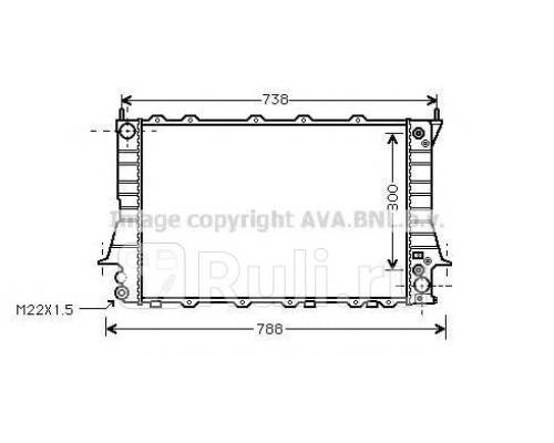 AIA2084 - Радиатор охлаждения (AVA) Audi 100 C4 (1990-1994)