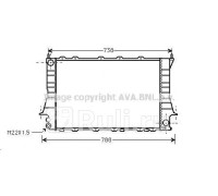 AIA2083 - Радиатор охлаждения (AVA) Audi 100 C4 (1990-1994)