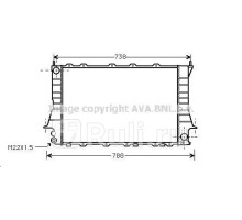 AIA2083 - Радиатор охлаждения (AVA) Audi 100 C4 (1990-1994)